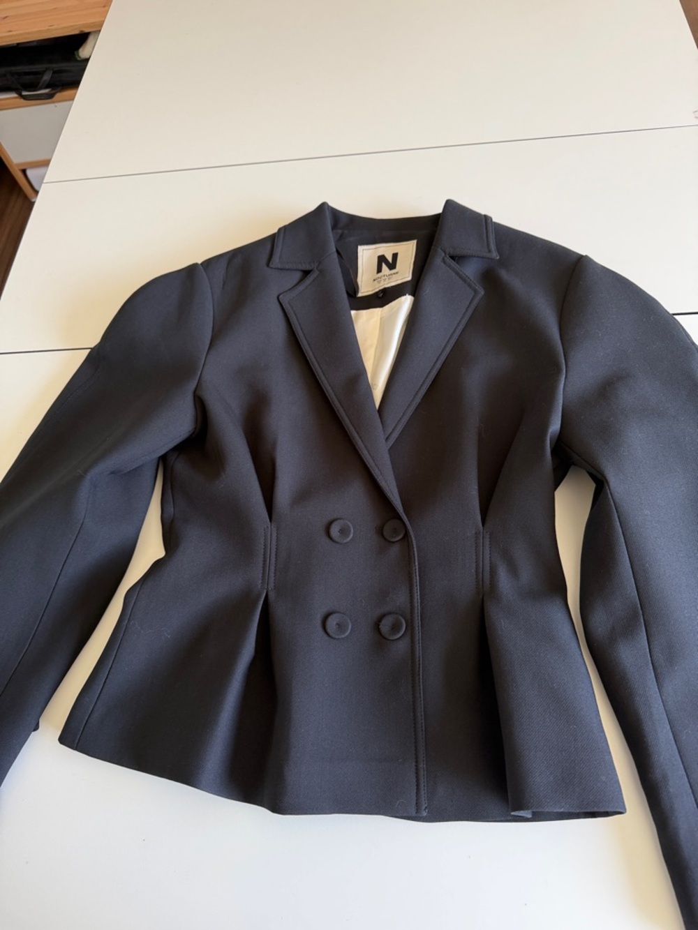 Nocturne Black Double-Breasted Blazer XL